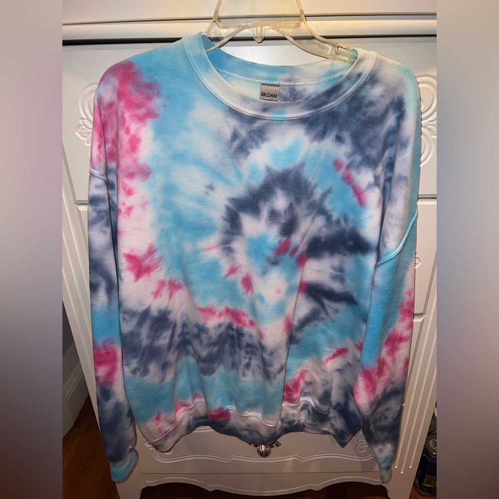Tie Dyed Spiral Crewneck Sweatshirt